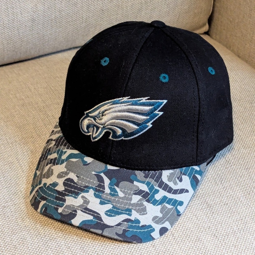 Philadelphia Eagles NFL‎ Team Apparel Camo Bill Strap back Cap Hat adjustable